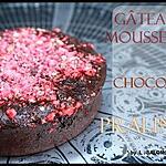 recette ** la recette du merveilleux gâteau fondant/mousseux au chocolat de L.Salomon avec de la fraise et des pralines rose !**