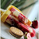 recette ~Popsicles shortcake aux fraises~