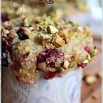 recette ~Muffins aux petits fruits et aux pistaches~