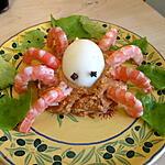 recette Oeuf mimosa au thon a la tomate/crevettes