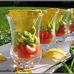 recette Tartare de tomate et guacamole en verrine