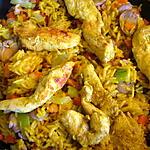 Poulet : recette Poulet au riz jaune