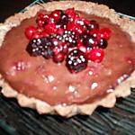 recette Tartelettes chocolat & fruits rouges avec pâte sablée au chocolat
