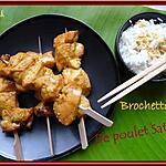 recette Brochettes de Poulet Satay