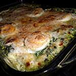 recette Gratin d'epinard aux oeufs à la béchamel