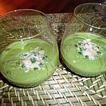 Crème : recette crème de petits pois aux amandes