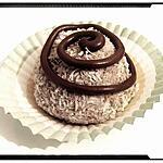 recette boule de neige mousse au chocolat-coco au coeur guimauve