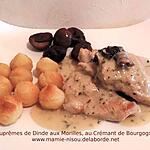 recette Suprêmes de Dinde aux Morilles, au Crémant de Bourgogne