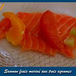 recette Saumon frais mariné aux trois agrumes.