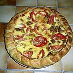 recette tarte poulet curry - tomate - courgette