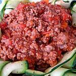 recette Papardelles de courgettes à la bolognaise - Minceur