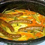 recette légumes et saucisse au roaster