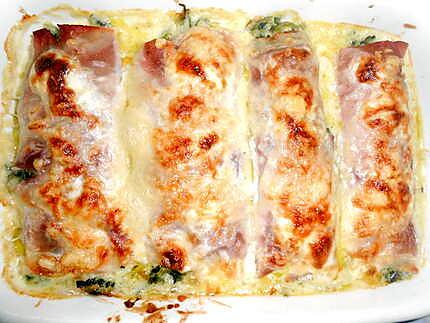 Blettes au jambon gratinées 430