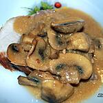 recette Rôti de porc en cocotte aux champignons