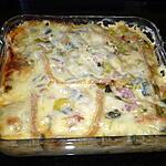 recette Gratin Pommes de terre / poireaux et lardons