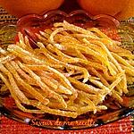 recette Lanières d'écorces d'oranges confites