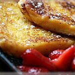 recette Pain perdu à l'orange et sa salade de fraises