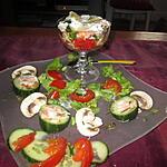 recette assiette  crudités  reste de saumon