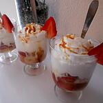 recette Coupes glacé banane fraise crème caramel