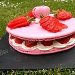 recette Macaron géant aux fraises