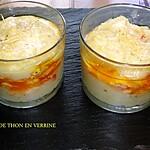 recette PARMENTIER DE THON EN VERRINE