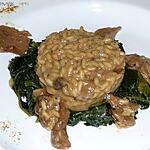 Risotto : recette risotto  aux champignons et épinards