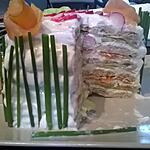 recette sandwich cake saumon concombre