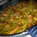 recette Poêlée d'haricots vert epicé au merguez