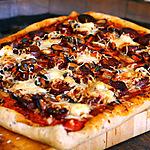 recette Pizza à la catalane (poivrons, moules , chorizo)
