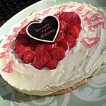 recette Mon Premier Gâteau de fêtes des Meres (tiramisu coeur de fraises)de mon Papa