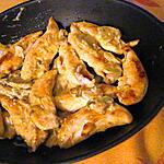 recette Aiguillettes de poulet aux champignons