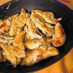 Poulet : recette Aiguillettes de poulet aux champignons