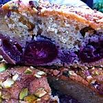 recette Cake aux cerises, citron et pistaches