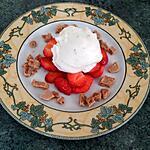 recette Sorbet citron-basilic sur lit de fraises , craquants spéculos