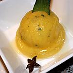 recette Sorbet ananas-basilic sur ananas rôti à la badiane