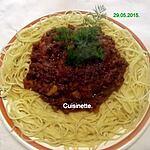 recette Spaghettis bolognaise.