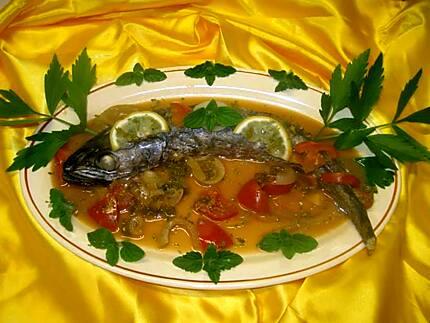 Recette de Merlu au vin blanc et au four.
