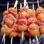 recette Brochette melon / jambon de parme