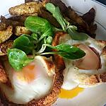 recette Oeuf cocotte dans son pain de mie au tomate du jardin de Mamie