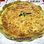 recette Quiche aux filets de truite. basilic.