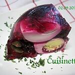 recette Betterave rouge et ces légumes et oeufs en gelées.
