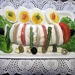 recette Plat de mozzarella. tomate. asperges. œufs. foie gras.