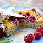 frangipane : recette Tartelettes aux framboises et aux pêches sur simili frangipane