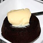 recette Glace au gingembre sur coulant au chocolat noir
