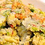 recette Salade de pommes de terre aux crevettes et à l"aneth