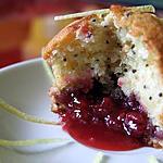 recette Minis muffins au citron, à la framboise et graines de pavot