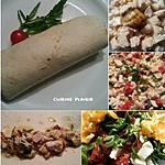 recette Wraps de dinde (poulet)  sauce moutarde, tomates séchées et feta