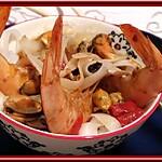 recette Nouilles de riz aux gambas et moules