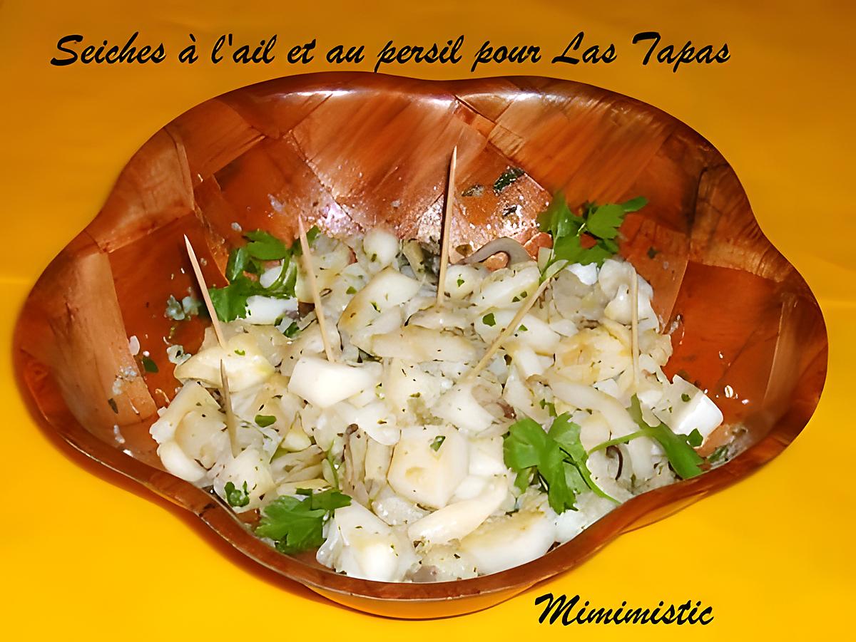 recette Seiches à l'ail et au persil pour 
