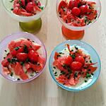 recette Duo de coeur de palmier et de mousse de saumon